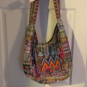 Lucia’s Imports Boho Crossbody Tote! NWT! Free Trade!